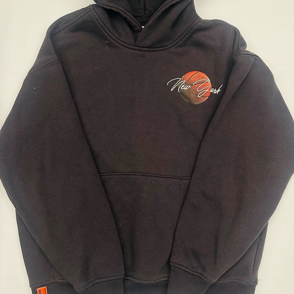 Zara Black Hoodie with New York Graphic
